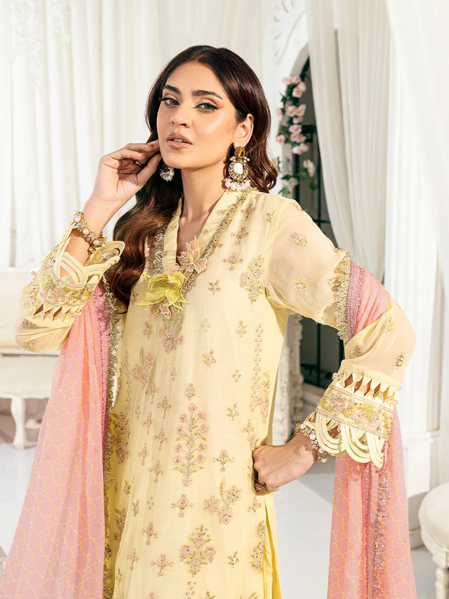 Salitex | Signature Festive Chiffon | SUNS7CH040UT M Yellow Chiffon
