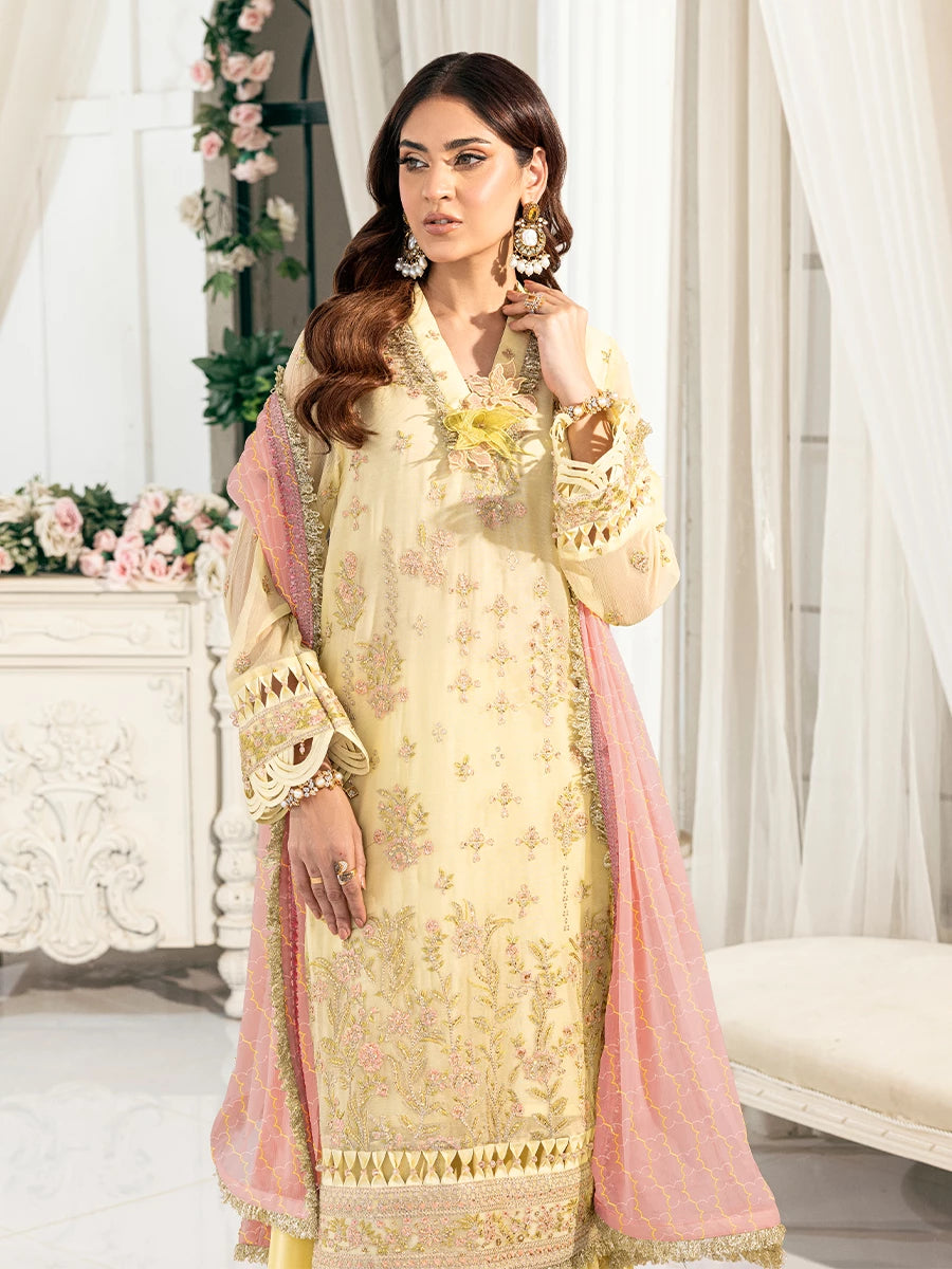 Salitex | Signature Festive Chiffon | SUNS7CH040UT XL Yellow Chiffon