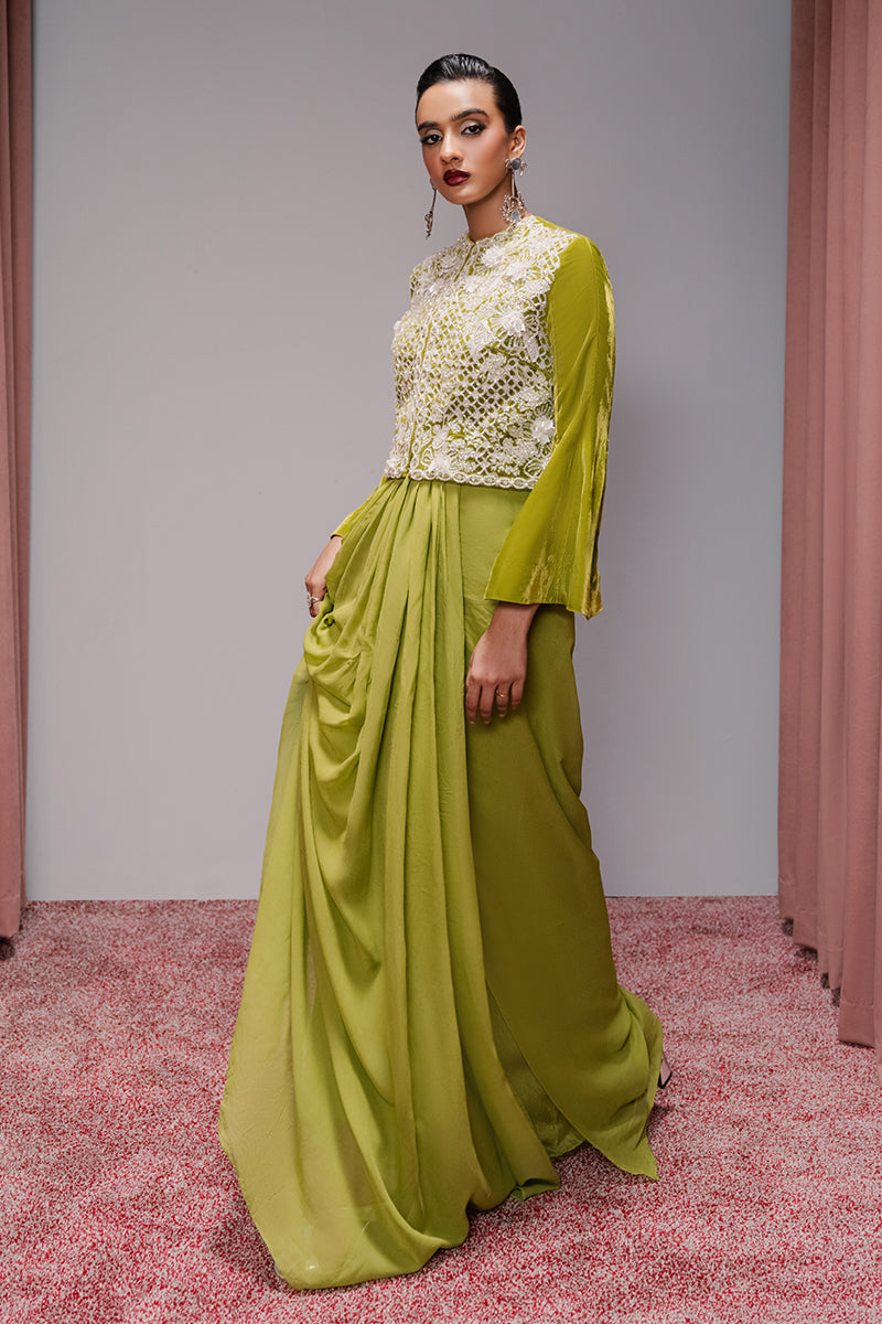 Haute Form | Rose Winter Plush | Breathing Neon L Neon Green Velvet