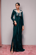 Haute Form | Rose Winter Plush | Emerald Escape XS Bottle Green Velvet