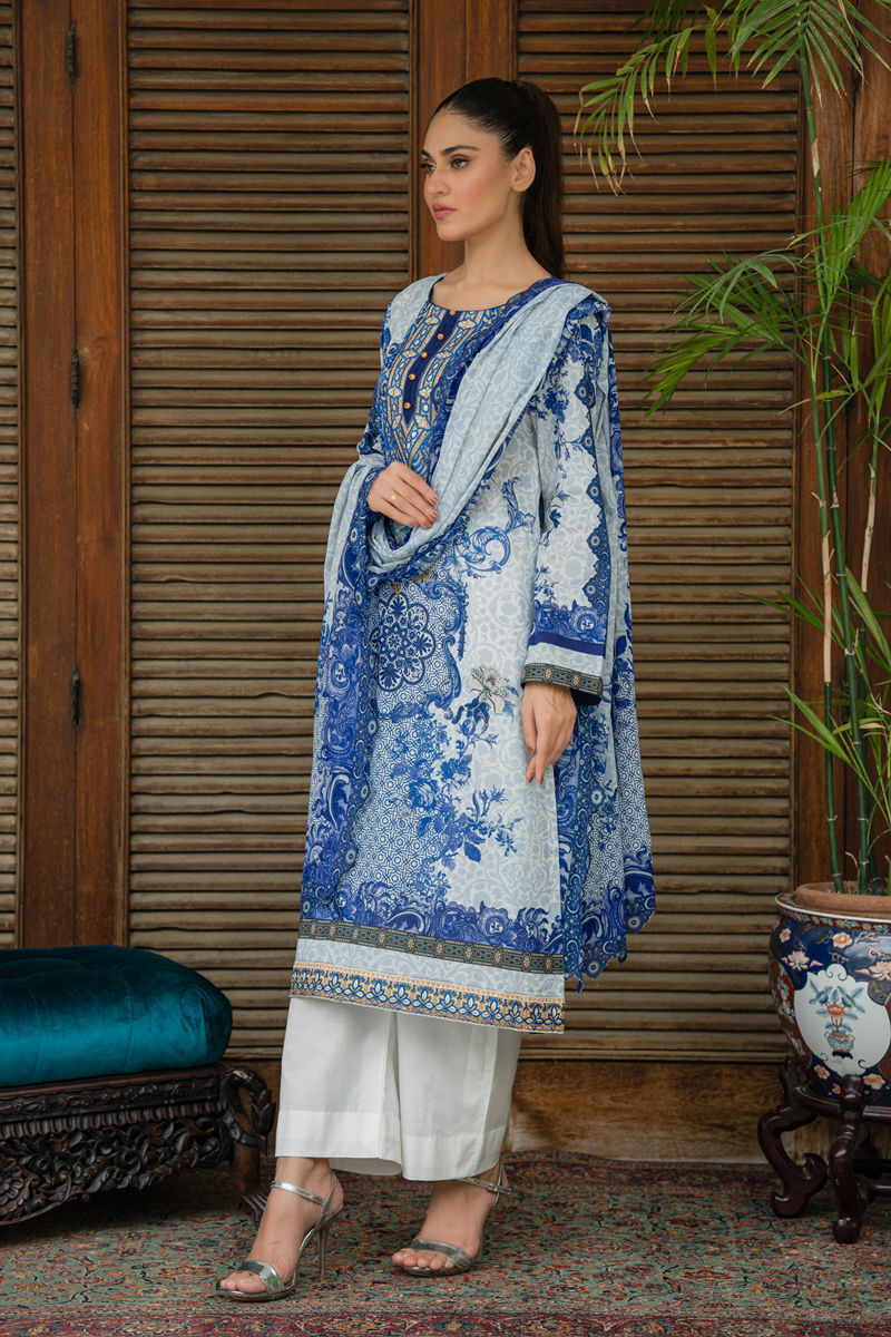 Shamaeel Ansari | Gulrang Lawn | LP-01 - Pakistani Designer Dress - by Shamaeel Ansari - Type : Ladies Clothes - 100% Original at Saira Sultan