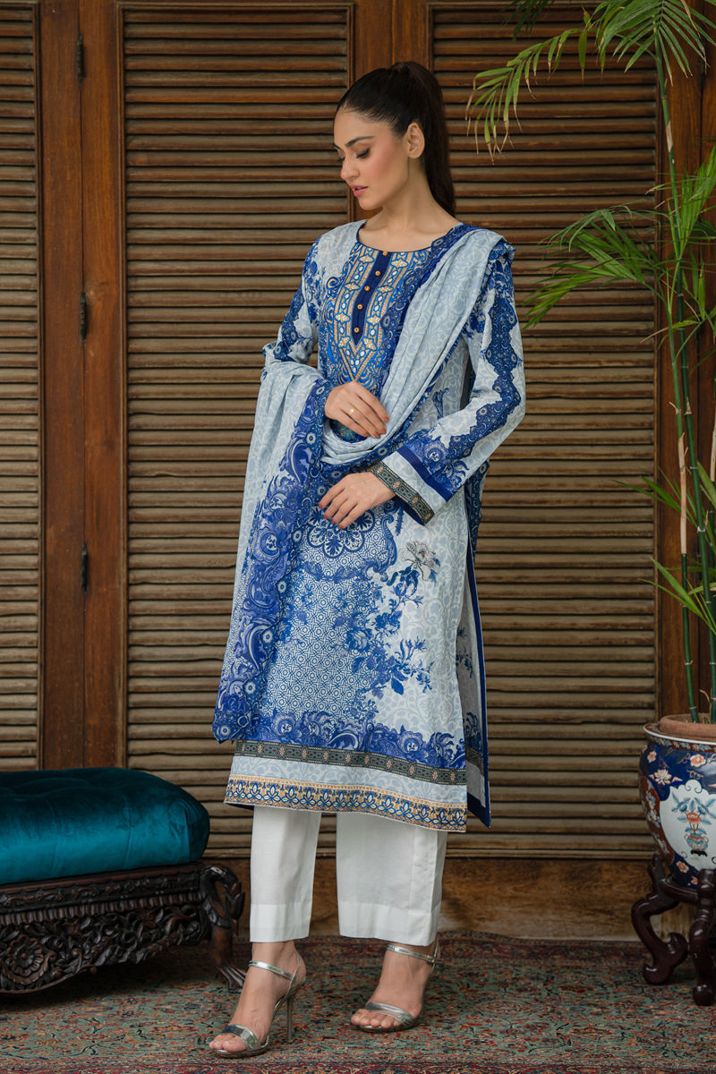 Shamaeel Ansari | Gulrang Lawn | LP-01 - Pakistani Designer Dress - by Shamaeel Ansari - Type : Ladies Clothes - 100% Original at Saira Sultan
