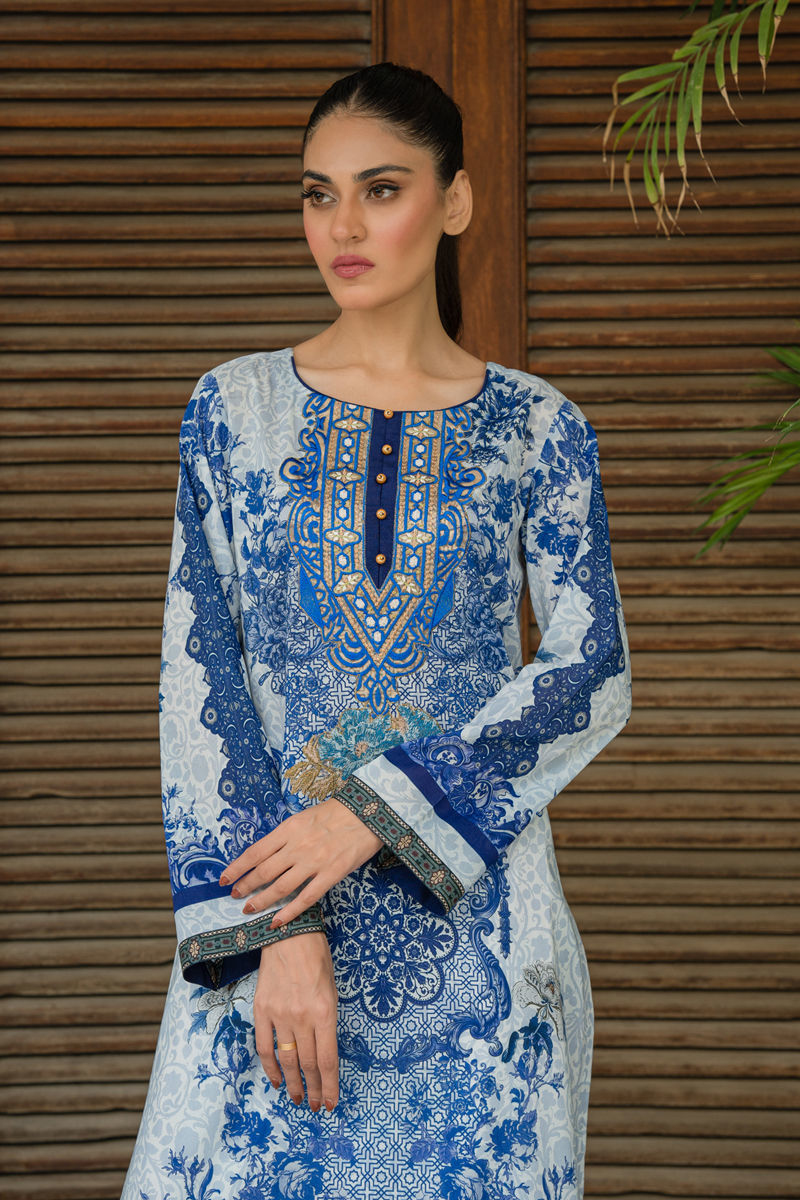 Shamaeel Ansari | Gulrang Lawn | LP-01 - Pakistani Designer Dress - by Shamaeel Ansari - Type : Ladies Clothes - 100% Original at Saira Sultan