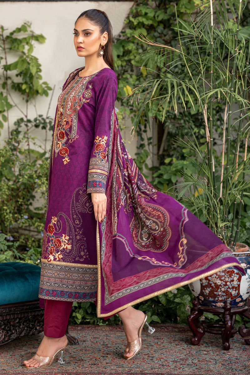 Shamaeel Ansari | Gulrang Lawn | LP-02 - Pakistani Designer Dress - by Shamaeel Ansari - Type : Ladies Clothes - 100% Original at Saira Sultan