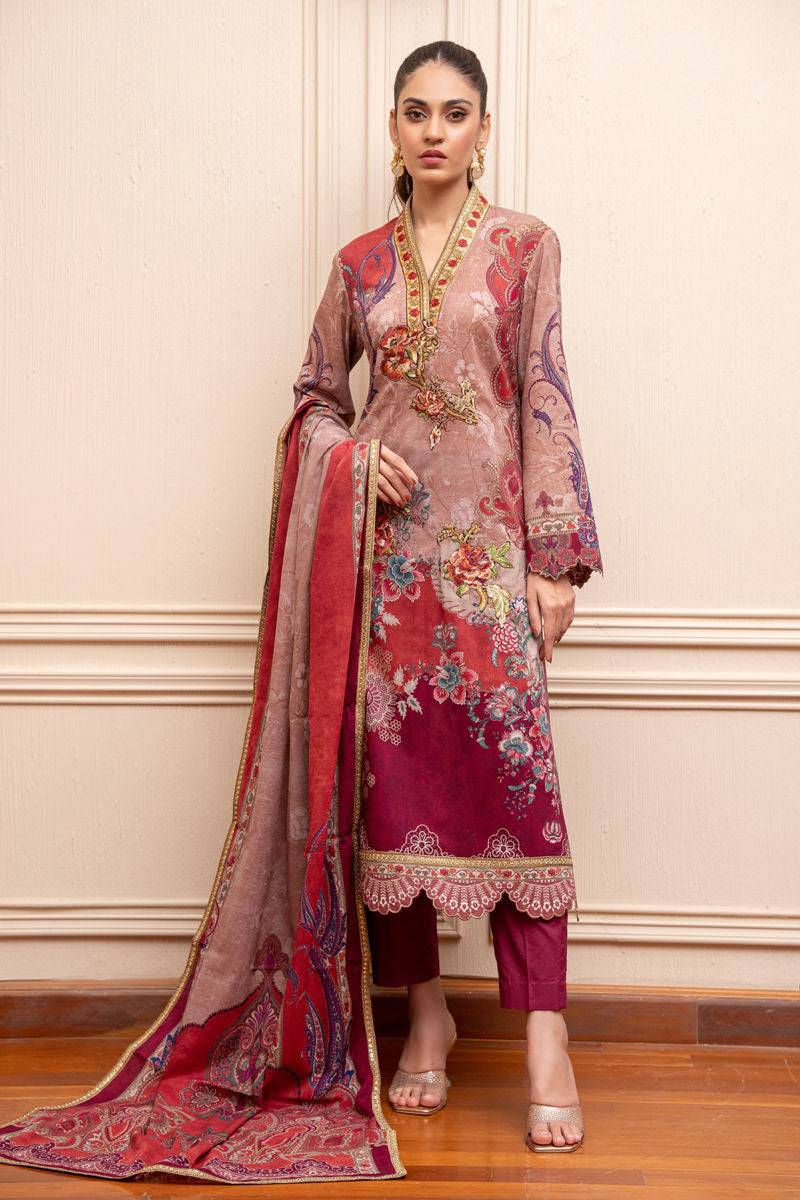 Shamaeel Ansari | Gulrang Lawn | LP-06 - Pakistani Designer Dress - by Shamaeel Ansari - Type : Ladies Clothes - 100% Original at Saira Sultan
