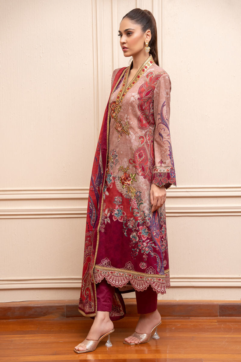 Shamaeel Ansari | Gulrang Lawn | LP-06 - Pakistani Designer Dress - by Shamaeel Ansari - Type : Ladies Clothes - 100% Original at Saira Sultan