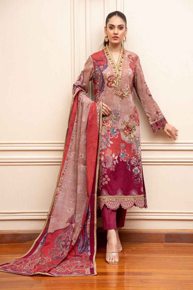 Shamaeel Ansari | Gulrang Lawn | LP-06 - Pakistani Designer Dress - by Shamaeel Ansari - Type : Ladies Clothes - 100% Original at Saira Sultan