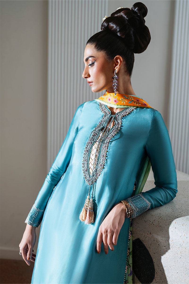 Haute Form | Diva Formals | Floral Applique - Pakistani Designer Dress - by Haute Form | Type: Ladies Clothes - 100% Original at Saira Sultan