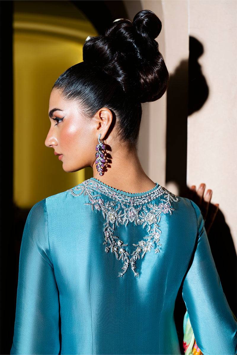 Haute Form | Diva Formals | Floral Applique - Pakistani Designer Dress - by Haute Form | Type: Ladies Clothes - 100% Original at Saira Sultan