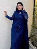 Salitex | Signature Festive Chiffon | SUNS7CH042UT M Dark Blue Chiffon