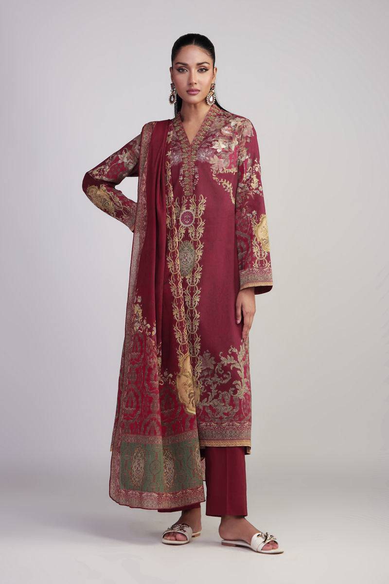 Shamaeel Ansari | Gulrang Lawn | Gulrang-05 - Pakistani Designer Dress - by Shamaeel Ansari - Type : Ladies Clothes - 100% Original at Saira Sultan
