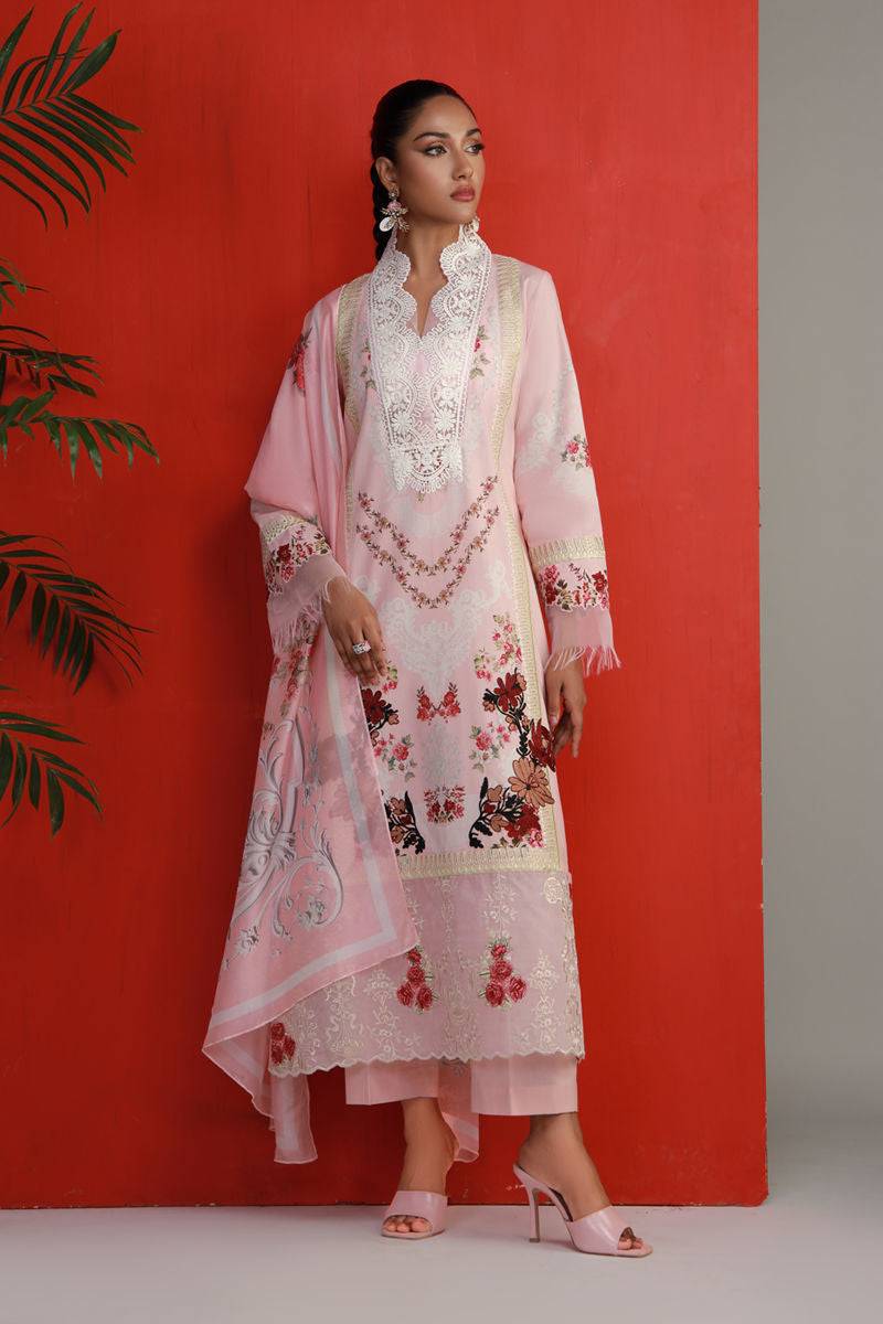Shamaeel Ansari | Gulrang Lawn | Gulrang-08 - Pakistani Designer Dress - by Shamaeel Ansari - Type : Ladies Clothes - 100% Original at Saira Sultan