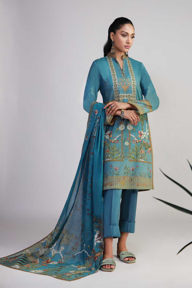 Shamaeel Ansari | Gulrang Lawn | Gulrang-11 - Pakistani Designer Dress - by Shamaeel Ansari - Type : Ladies Clothes - 100% Original at Saira Sultan