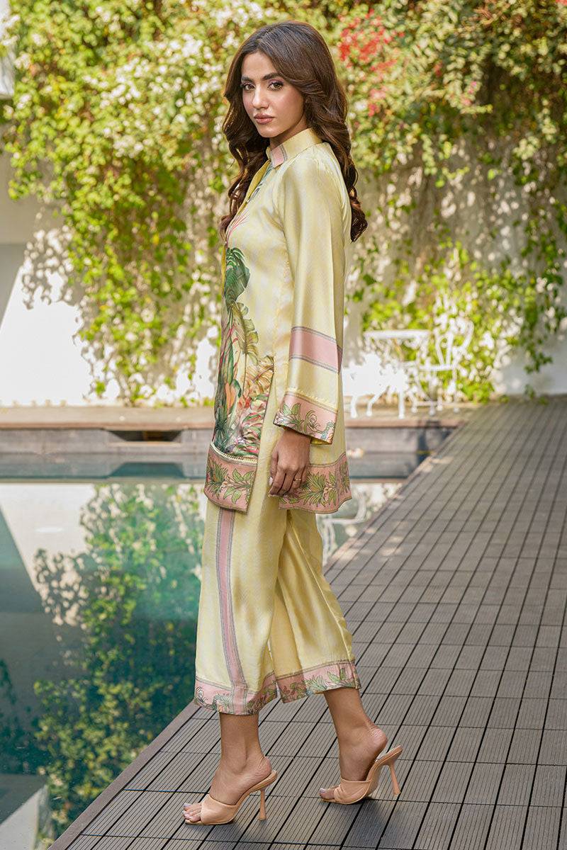Fatima Khan | Eid Digital Silk Prints | Tropical Bliss - Pakistani Designer Dress - by Fatima Khan | Type: Ladies Clothes - 100% Original at Saira Sultan