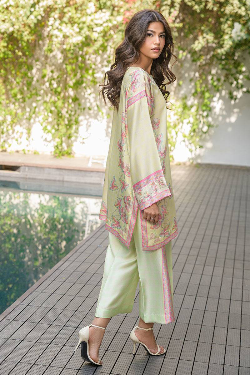 Fatima Khan | Eid Digital Silk Prints | Blossoms - Pakistani Designer Dress - by Fatima Khan | Type: Ladies Clothes - 100% Original at Saira Sultan