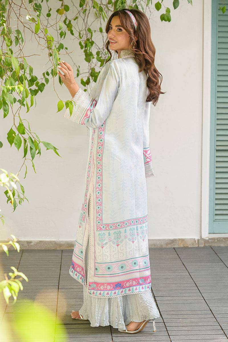 Fatima Khan | Eid Digital Silk Prints | Mod Sky - Pakistani Designer Dress - by Fatima Khan | Type: Ladies Clothes - 100% Original at Saira Sultan