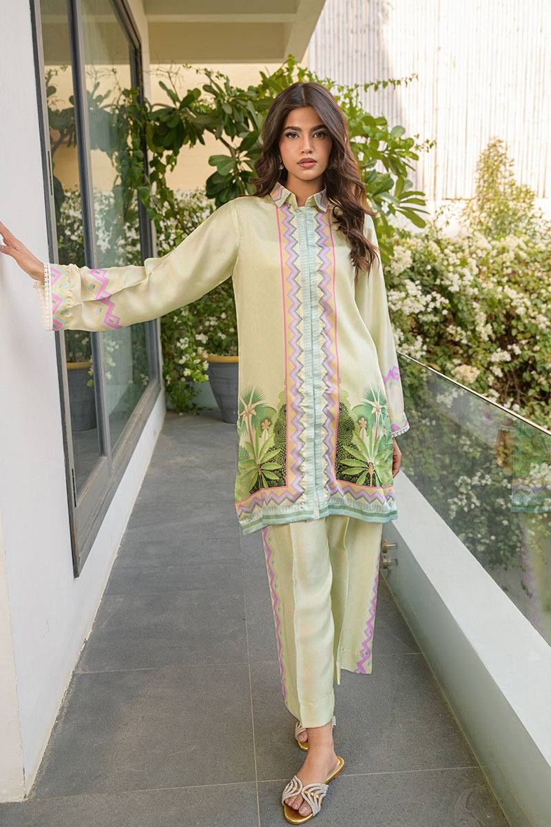 Fatima Khan | Eid Digital Silk Prints |   Pastel Orchid - Pakistani Designer Dress - by Fatima Khan | Type: Ladies Clothes - 100% Original at Saira Sultan
