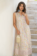 Fatima Khan | Eid Digital Silk Prints | Flora S Ivory Silk