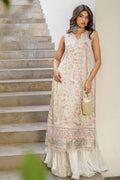 Fatima Khan | Eid Digital Silk Prints | Flora XL Ivory Silk