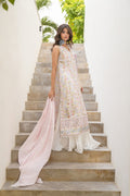 Fatima Khan | Eid Digital Silk Prints | Flora M Ivory Silk