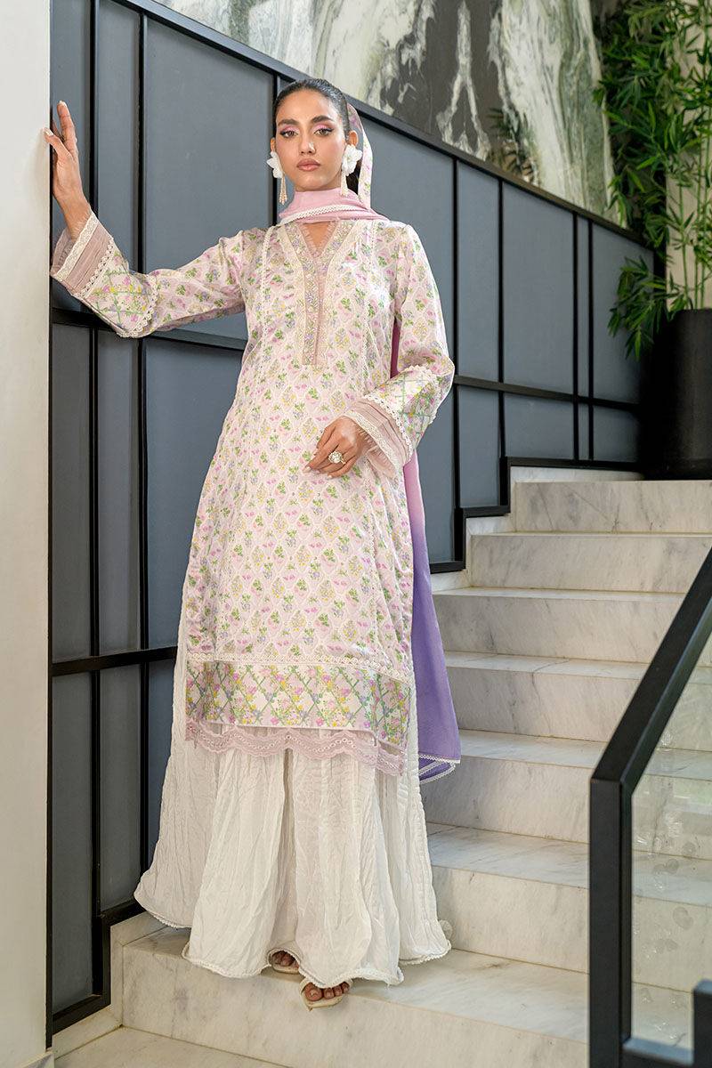 Fatima Khan | Eid Digital Silk Prints | Abloom - Pakistani Designer Dress - by Fatima Khan | Type: Ladies Clothes - 100% Original at Saira Sultan