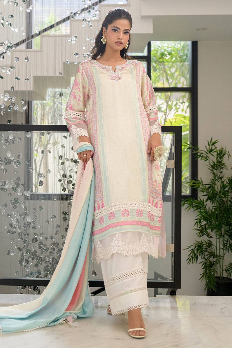 Fatima Khan | Eid Digital Silk Prints |   Sage Orchid - Pakistani Designer Dress - by Fatima Khan | Type: Ladies Clothes - 100% Original at Saira Sultan