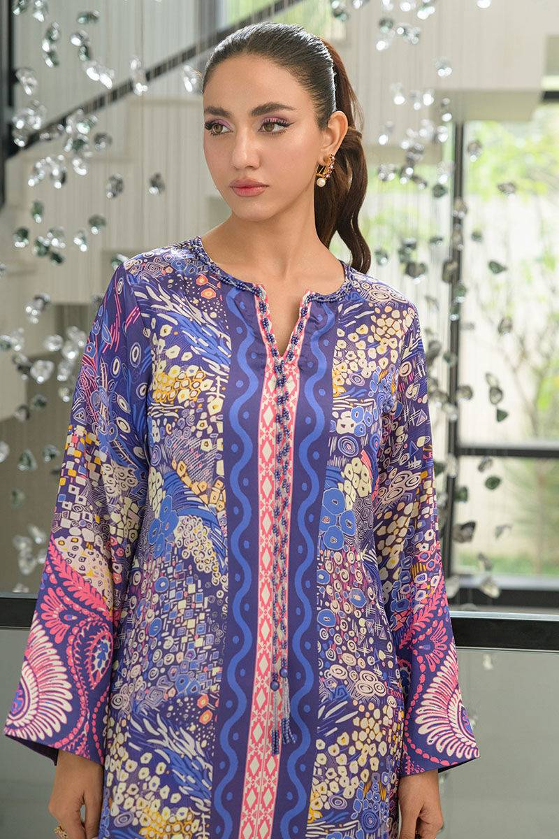 Fatima Khan | Eid Digital Silk Prints | Amethyst - Pakistani Designer Dress - by Fatima Khan | Type: Ladies Clothes - 100% Original at Saira Sultan
