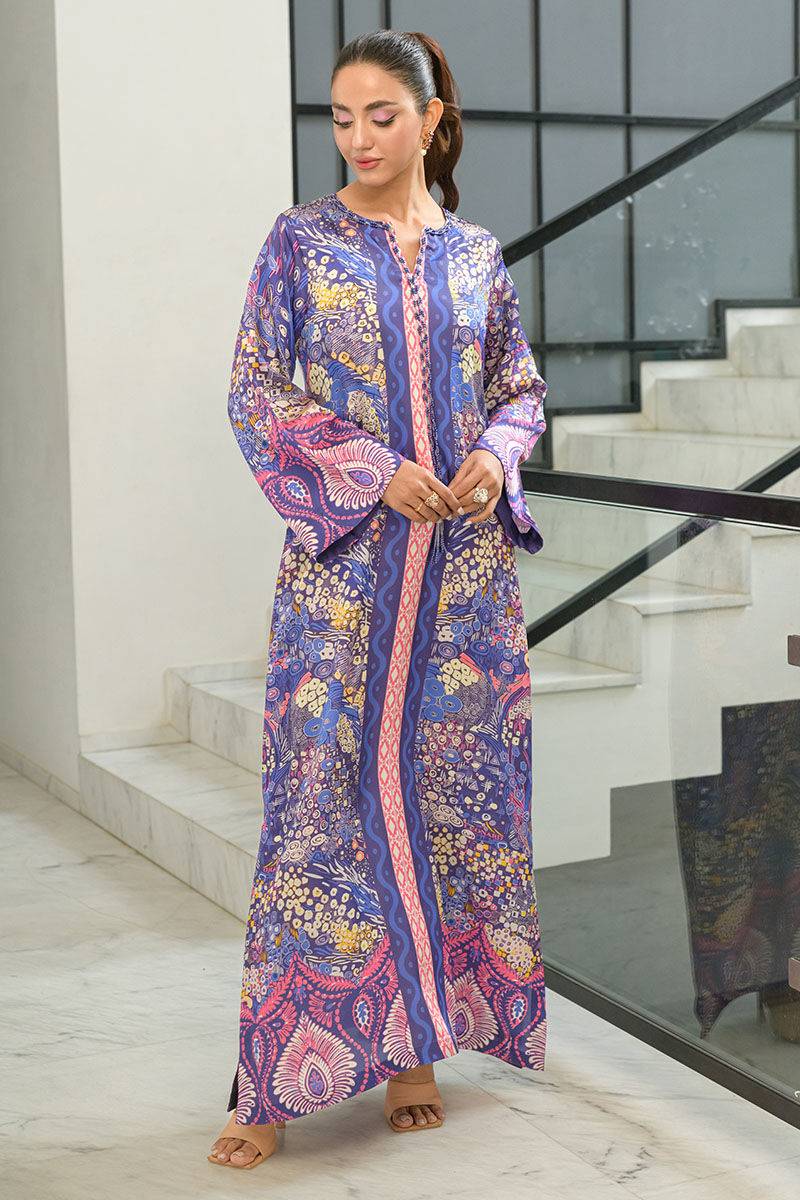 Fatima Khan | Eid Digital Silk Prints | Amethyst - Pakistani Designer Dress - by Fatima Khan | Type: Ladies Clothes - 100% Original at Saira Sultan