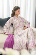 Fatima Khan | Eid Digital Silk Prints | Lavender Ivory - Pakistani Designer Dress - by Fatima Khan | Type: Ladies Clothes - 100% Original at Saira Sultan