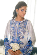 Fatima Khan | Eid Digital Silk Prints | White Opal - Pakistani Designer Dress - by Hoorain Designer Wear | Type:  - 100% Original at Saira Sultan
