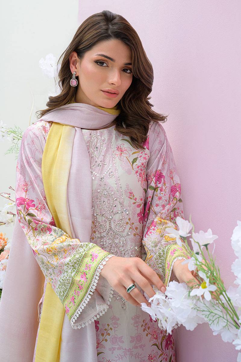 Fatima Khan | Eid Digital Silk Prints | Rose Reverie - Pakistani Designer Dress - by Fatima Khan | Type: Ladies Clothes - 100% Original at Saira Sultan