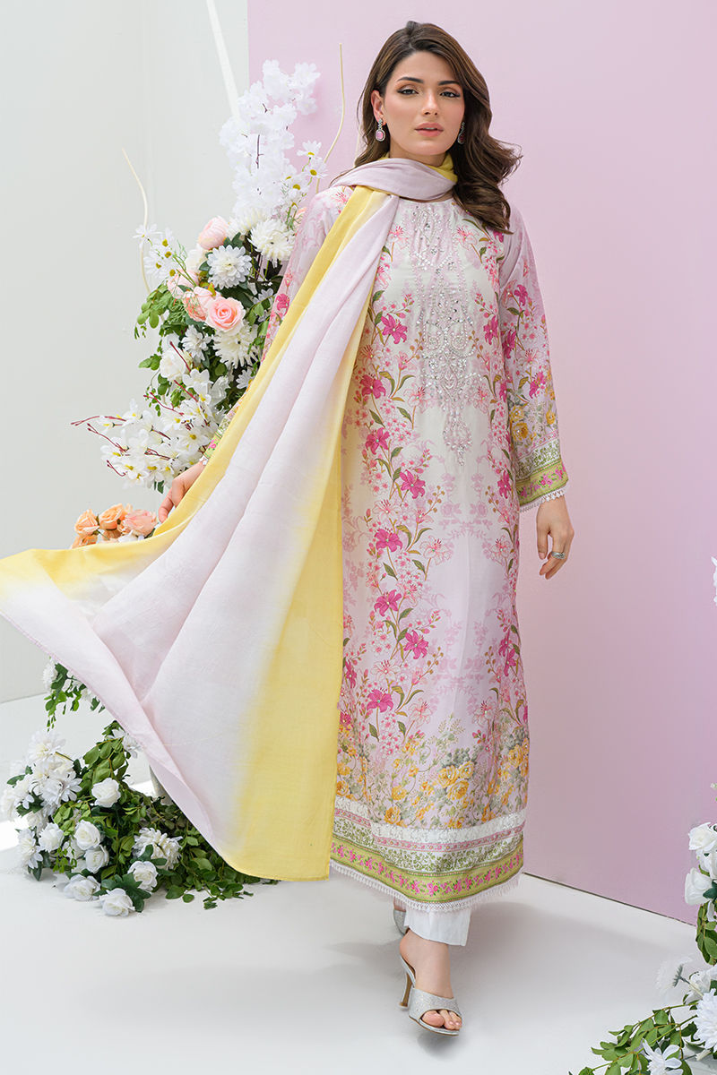 Fatima Khan | Eid Digital Silk Prints | Rose Reverie