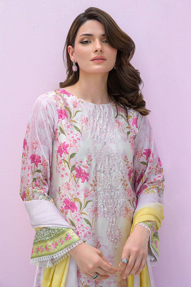 Fatima Khan | Eid Digital Silk Prints | Rose Reverie - Pakistani Designer Dress - by Fatima Khan | Type: Ladies Clothes - 100% Original at Saira Sultan
