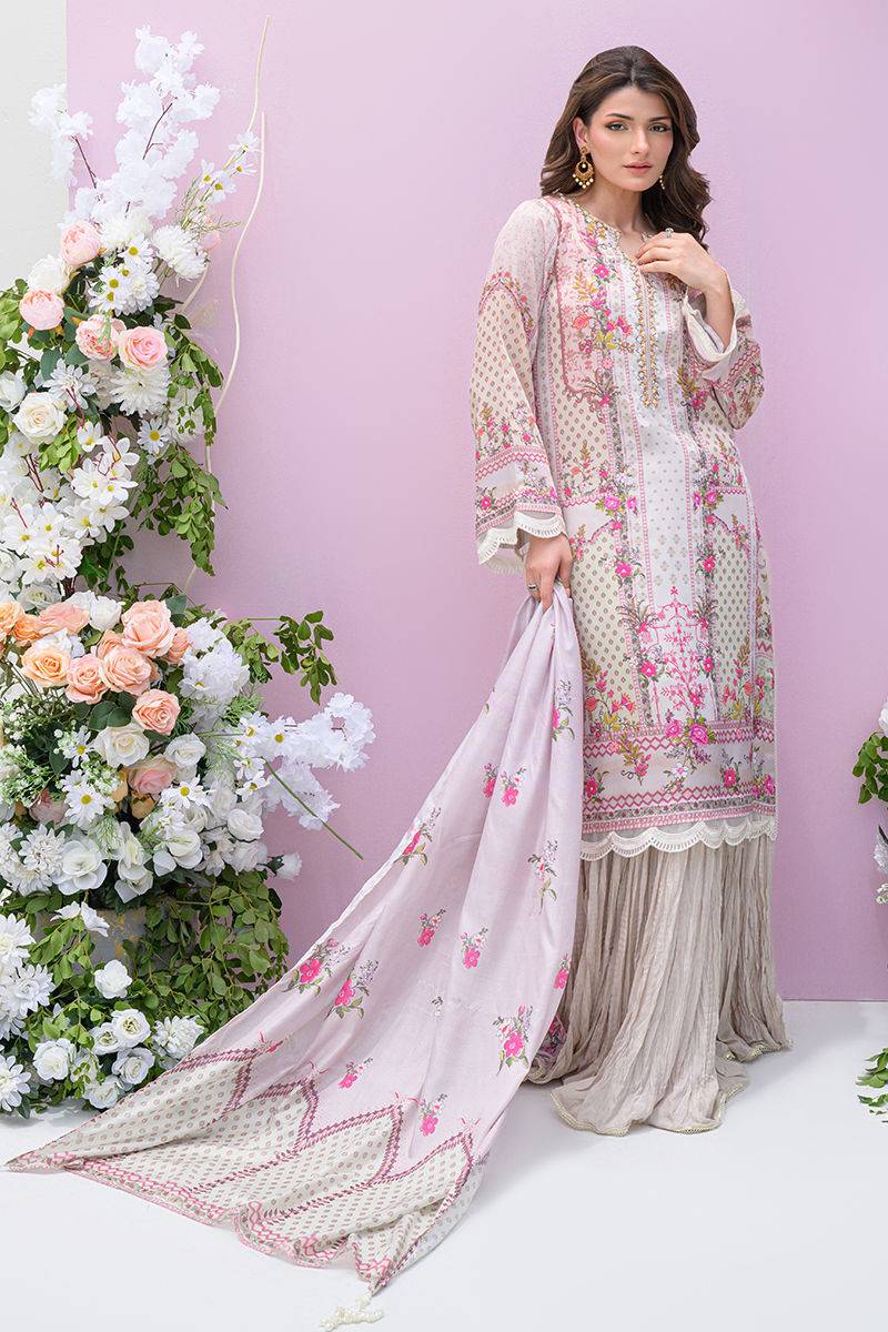 Fatima Khan | Eid Digital Silk Prints |   Floralia - Pakistani Designer Dress - by Fatima Khan | Type: Ladies Clothes - 100% Original at Saira Sultan