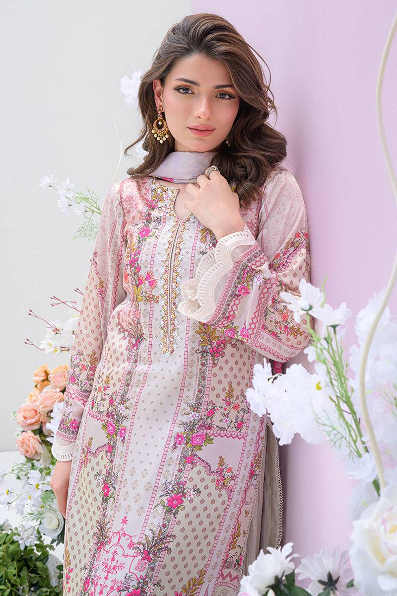 Fatima Khan | Eid Digital Silk Prints |   Floralia - Pakistani Designer Dress - by Fatima Khan | Type: Ladies Clothes - 100% Original at Saira Sultan