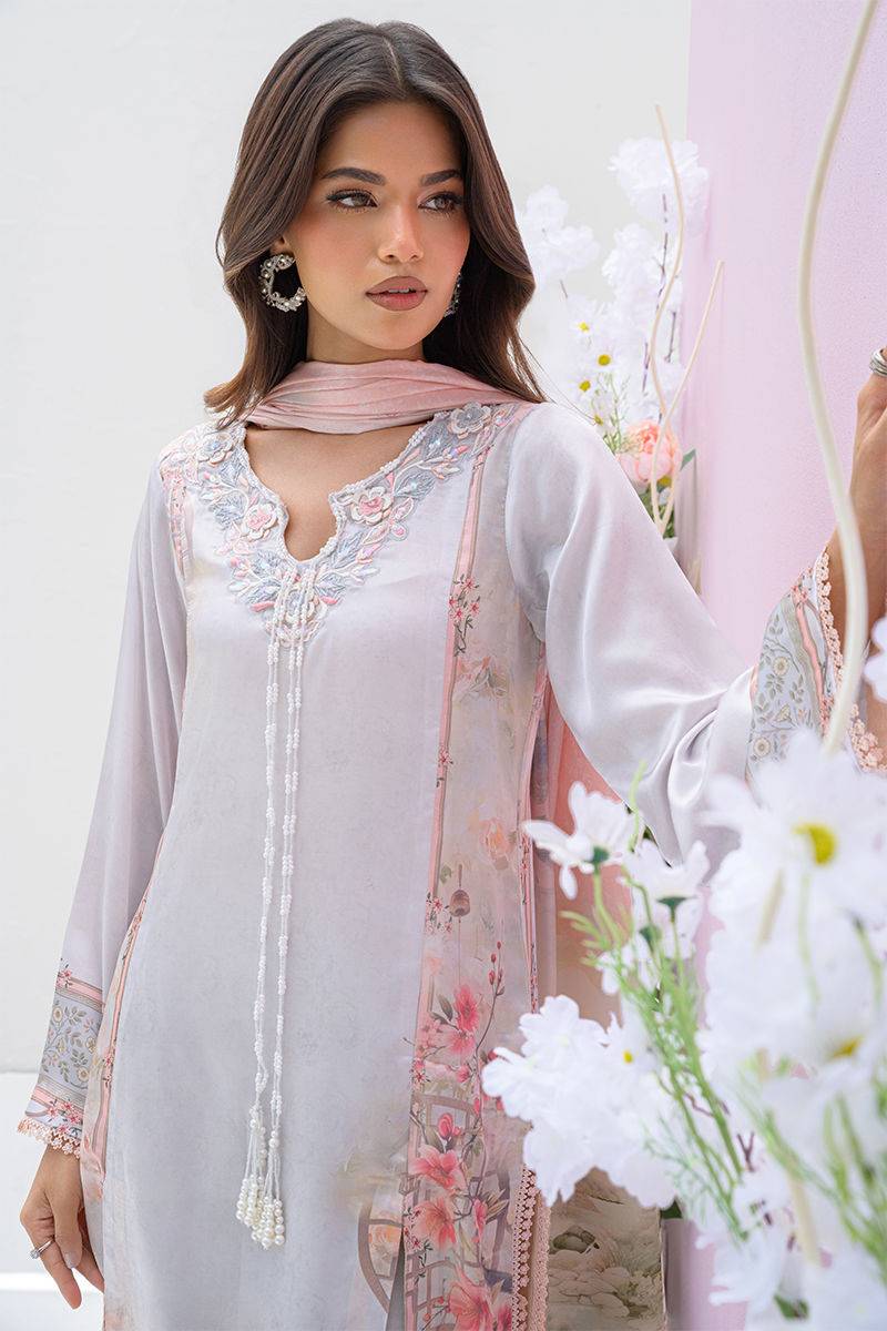 Fatima Khan | Eid Digital Silk Prints | Oriental Haze - Pakistani Designer Dress - by Fatima Khan | Type: Ladies Clothes - 100% Original at Saira Sultan