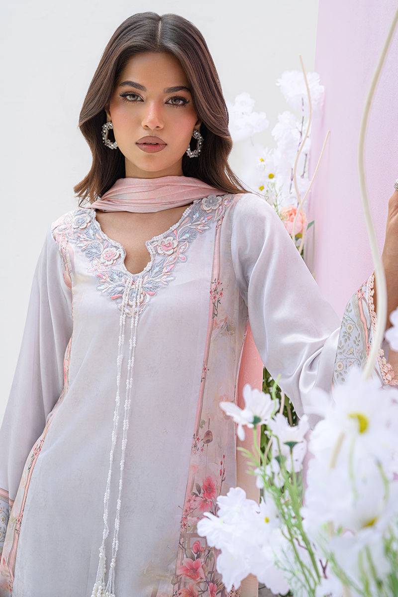Fatima Khan | Eid Digital Silk Prints | Oriental Haze - Pakistani Designer Dress - by Fatima Khan | Type: Ladies Clothes - 100% Original at Saira Sultan