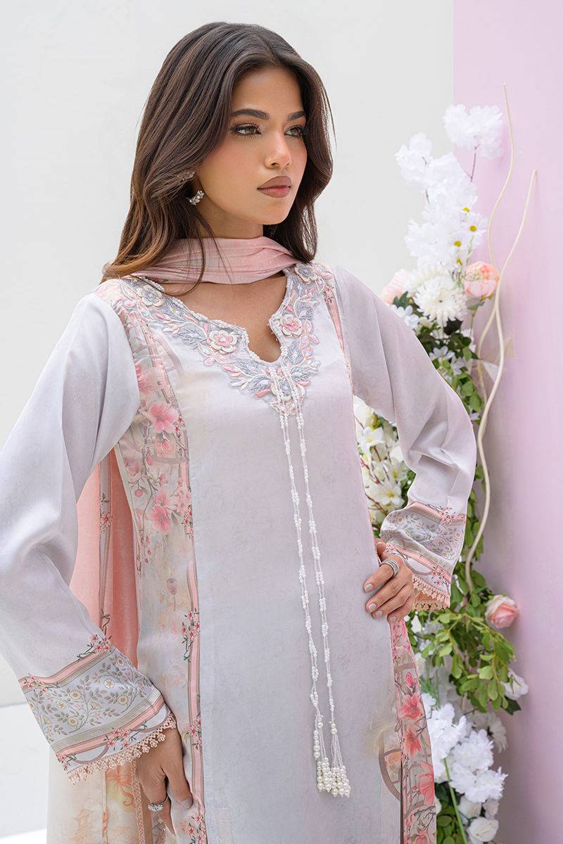 Fatima Khan | Eid Digital Silk Prints | Oriental Haze - Pakistani Designer Dress - by Fatima Khan | Type: Ladies Clothes - 100% Original at Saira Sultan