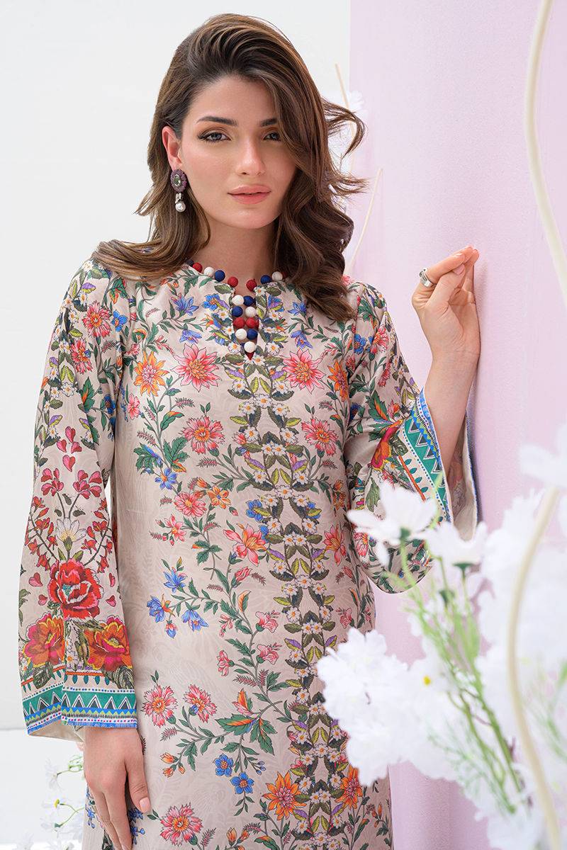 Fatima Khan | Eid Digital Silk Prints | Wildflower - Pakistani Designer Dress - by Fatima Khan | Type: Ladies Clothes - 100% Original at Saira Sultan
