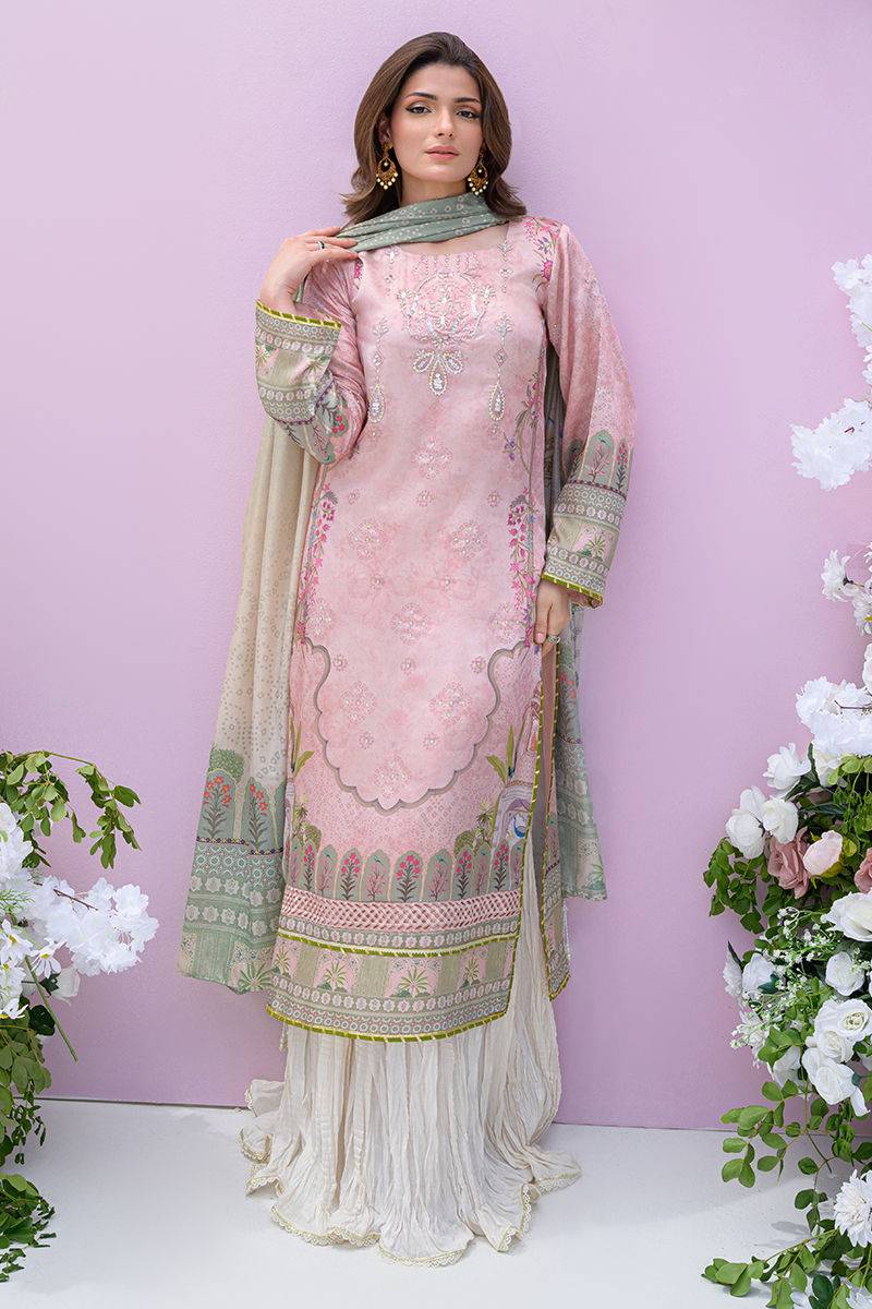 Fatima Khan | Eid Digital Silk Prints | Petaluxe - Pakistani Designer Dress - by Fatima Khan | Type: Ladies Clothes - 100% Original at Saira Sultan