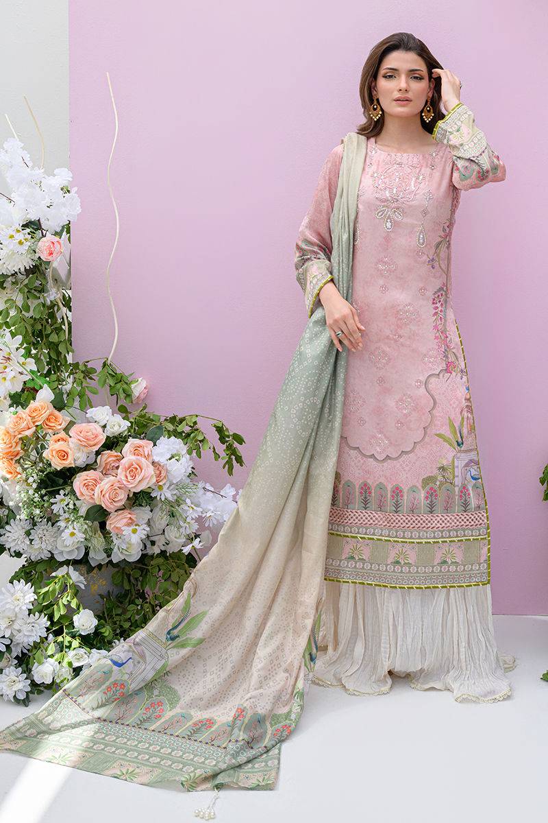 Fatima Khan | Eid Digital Silk Prints | Petaluxe - Pakistani Designer Dress - by Fatima Khan | Type: Ladies Clothes - 100% Original at Saira Sultan