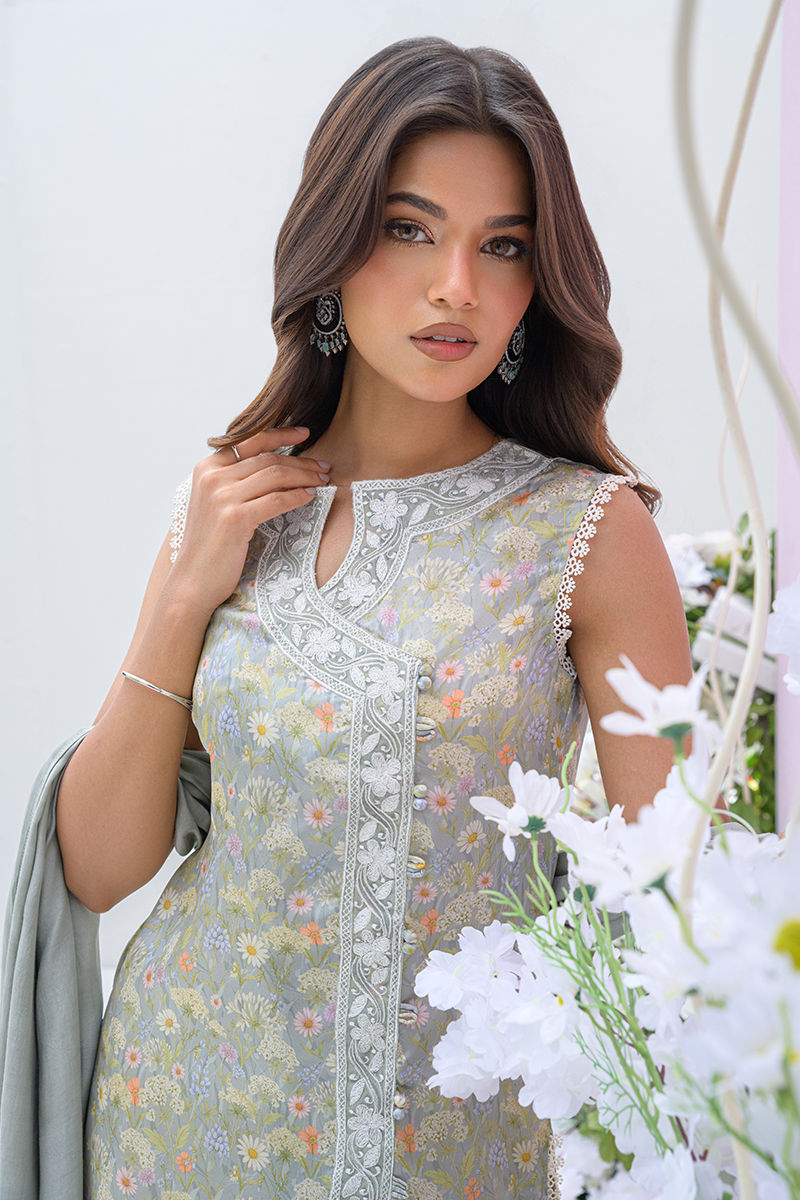 Fatima Khan | Eid Digital Silk Prints | Dandelions