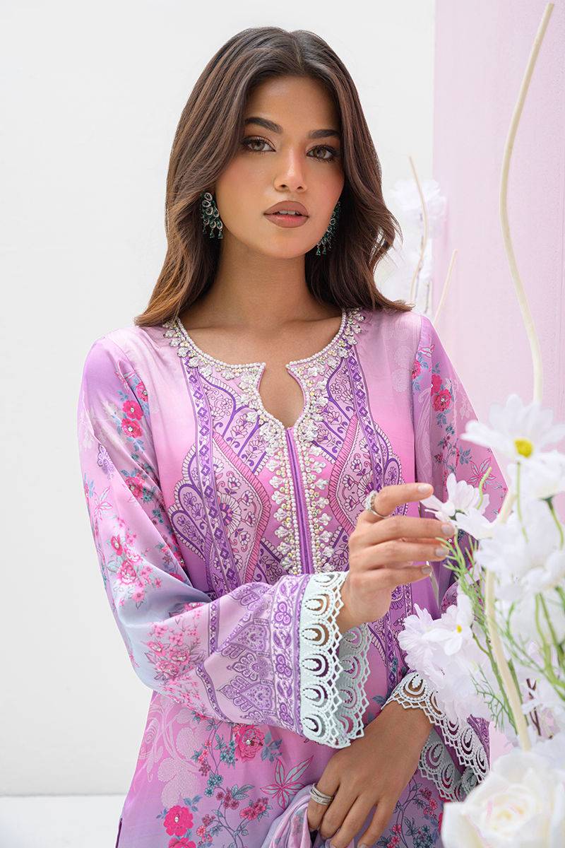 Fatima Khan | Eid Digital Silk Prints |   Gardenia - Pakistani Designer Dress - by Fatima Khan | Type: Ladies Clothes - 100% Original at Saira Sultan