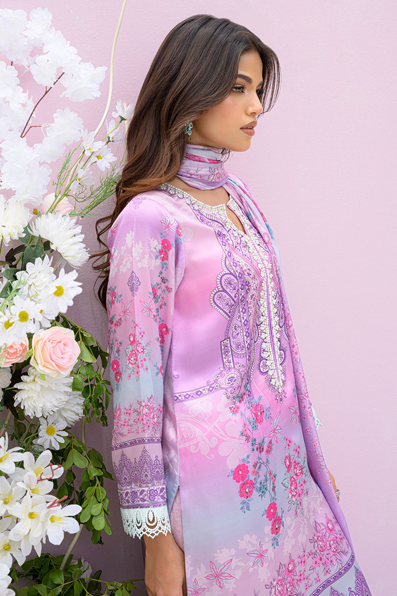 Fatima Khan | Eid Digital Silk Prints |   Gardenia - Pakistani Designer Dress - by Fatima Khan | Type: Ladies Clothes - 100% Original at Saira Sultan