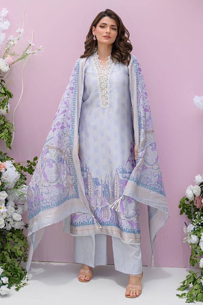 Fatima Khan | Eid Digital Silk Prints |  Dawn - Pakistani Designer Dress - by Fatima Khan | Type: Ladies Clothes - 100% Original at Saira Sultan