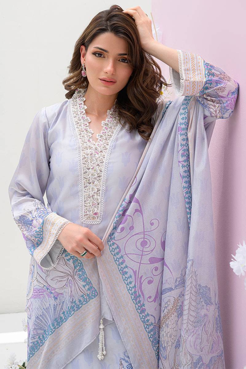 Fatima Khan | Eid Digital Silk Prints |  Dawn - Pakistani Designer Dress - by Fatima Khan | Type: Ladies Clothes - 100% Original at Saira Sultan
