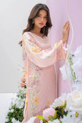 Fatima Khan | Eid Digital Silk Prints | Peach Blossoms - Pakistani Designer Dress - by Fatima Khan | Type: Ladies Clothes - 100% Original at Saira Sultan