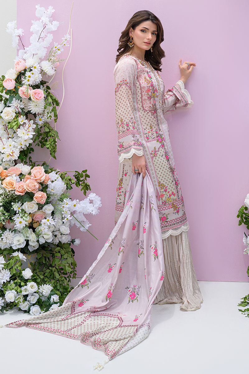 Fatima Khan | Eid Digital Silk Prints | Floralia XS Ivory Silk