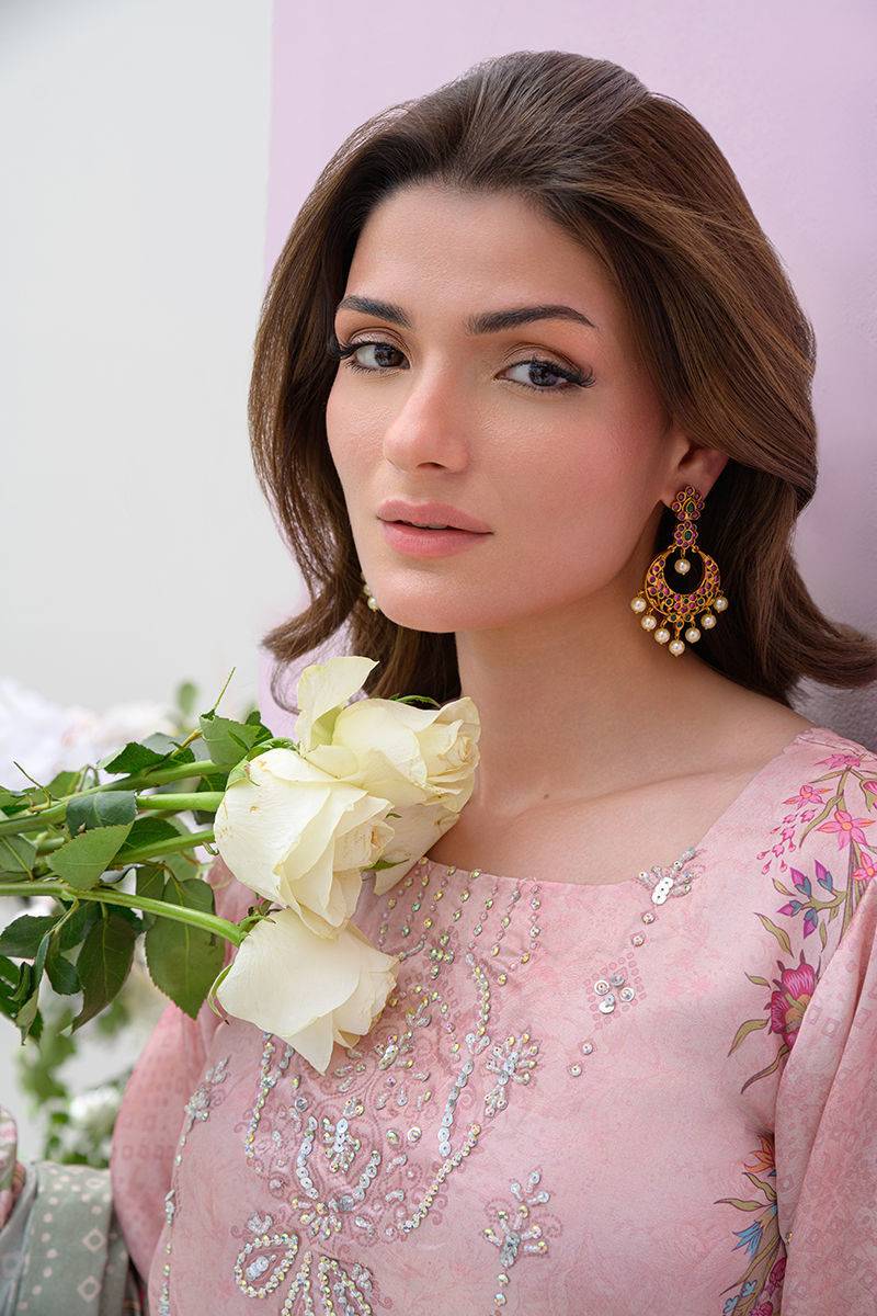 Fatima Khan | Eid Digital Silk Prints | Petaluxe - Pakistani Designer Dress - by Fatima Khan | Type: Ladies Clothes - 100% Original at Saira Sultan