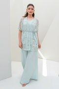 Fatima Khan | Serene Eid Luxe Pret | Luscious Aqua XS Sky Blue Organza